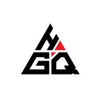 création de logo de lettre triangle hgq avec forme de triangle. monogramme de conception de logo triangle hgq. modèle de logo vectoriel triangle hgq avec couleur rouge. logo triangulaire hgq logo simple, élégant et luxueux.