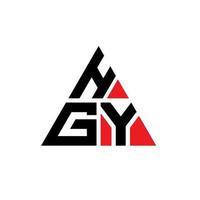 création de logo de lettre triangle hgy avec forme de triangle. monogramme de conception de logo triangle hgy. modèle de logo vectoriel triangle hgy avec couleur rouge. hgy logo triangulaire logo simple, élégant et luxueux.