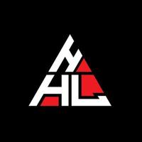 création de logo de lettre triangle hhl avec forme de triangle. monogramme de conception de logo triangle hhl. modèle de logo vectoriel triangle hhl avec couleur rouge. logo triangulaire hhl logo simple, élégant et luxueux.