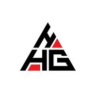 création de logo de lettre triangle hhg avec forme de triangle. monogramme de conception de logo triangle hhg. modèle de logo vectoriel triangle hhg avec couleur rouge. logo triangulaire hhg logo simple, élégant et luxueux.