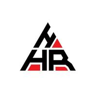 création de logo de lettre triangle hhr avec forme de triangle. monogramme de conception de logo triangle hhr. modèle de logo vectoriel triangle hhr avec couleur rouge. hhr logo triangulaire logo simple, élégant et luxueux.