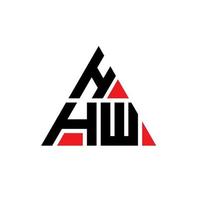 création de logo de lettre triangle hhw avec forme de triangle. monogramme de conception de logo triangle hhw. modèle de logo vectoriel triangle hhw avec couleur rouge. logo triangulaire hhw logo simple, élégant et luxueux.