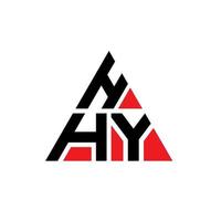 hhy création de logo de lettre triangle avec forme de triangle. hhy monogramme de conception de logo triangle. hhy modèle de logo vectoriel triangle avec couleur rouge. hhy logo triangulaire logo simple, élégant et luxueux.