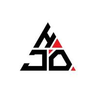 création de logo de lettre triangle hjo avec forme de triangle. monogramme de conception de logo triangle hjo. modèle de logo vectoriel triangle hjo avec couleur rouge. logo triangulaire hjo logo simple, élégant et luxueux.