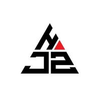 création de logo de lettre triangle hjz avec forme de triangle. monogramme de conception de logo triangle hjz. modèle de logo vectoriel triangle hjz avec couleur rouge. logo triangulaire hjz logo simple, élégant et luxueux.