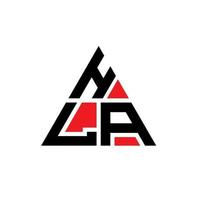 création de logo de lettre de triangle hla avec forme de triangle. monogramme de conception de logo triangle hla. modèle de logo vectoriel triangle hla avec couleur rouge. hla logo triangulaire logo simple, élégant et luxueux.