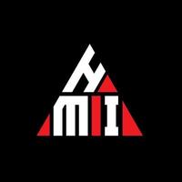 création de logo de lettre triangle hmi avec forme de triangle. monogramme de conception de logo triangle hmi. modèle de logo vectoriel triangle hmi avec couleur rouge. logo triangulaire hmi logo simple, élégant et luxueux.