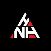 création de logo de lettre triangle hnh avec forme de triangle. monogramme de conception de logo triangle hnh. modèle de logo vectoriel triangle hnh avec couleur rouge. logo triangulaire hnh logo simple, élégant et luxueux.