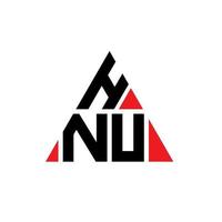 création de logo de lettre triangle hnu avec forme de triangle. monogramme de conception de logo triangle hnu. modèle de logo vectoriel triangle hnu avec couleur rouge. logo triangulaire hnu logo simple, élégant et luxueux.