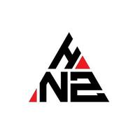 création de logo de lettre triangle hnz avec forme de triangle. monogramme de conception de logo triangle hnz. modèle de logo vectoriel triangle hnz avec couleur rouge. logo triangulaire hnz logo simple, élégant et luxueux.