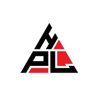 création de logo de lettre triangle hpl avec forme de triangle. monogramme de conception de logo triangle hpl. modèle de logo vectoriel triangle hpl avec couleur rouge. logo triangulaire hpl logo simple, élégant et luxueux.