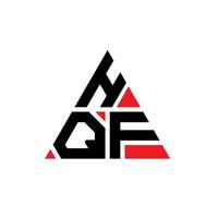 création de logo de lettre triangle hqf avec forme de triangle. monogramme de conception de logo triangle hqf. modèle de logo vectoriel triangle hqf avec couleur rouge. logo triangulaire hqf logo simple, élégant et luxueux.