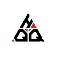 création de logo de lettre triangle hqq avec forme de triangle. monogramme de conception de logo triangle hqq. modèle de logo vectoriel triangle hqq avec couleur rouge. hqq logo triangulaire logo simple, élégant et luxueux.