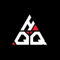 création de logo de lettre triangle hqq avec forme de triangle. monogramme de conception de logo triangle hqq. modèle de logo vectoriel triangle hqq avec couleur rouge. hqq logo triangulaire logo simple, élégant et luxueux.