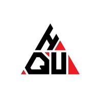 création de logo de lettre triangle hq avec forme de triangle. monogramme de conception de logo triangle hqu. modèle de logo vectoriel triangle hqu avec couleur rouge. hqu logo triangulaire logo simple, élégant et luxueux.