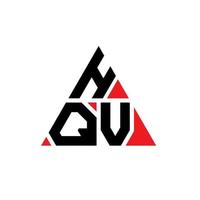 création de logo de lettre triangle hqv avec forme de triangle. monogramme de conception de logo triangle hqv. modèle de logo vectoriel triangle hqv avec couleur rouge. logo triangulaire hqv logo simple, élégant et luxueux.