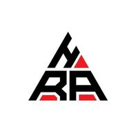 création de logo de lettre triangle hra avec forme de triangle. monogramme de conception de logo triangle hra. modèle de logo vectoriel triangle hra avec couleur rouge. logo triangulaire hra logo simple, élégant et luxueux.
