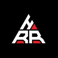 création de logo de lettre triangle hrr avec forme de triangle. monogramme de conception de logo triangle hrr. modèle de logo vectoriel triangle hrr avec couleur rouge. logo triangulaire hrr logo simple, élégant et luxueux.