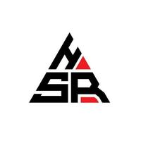 création de logo de lettre triangle hsr avec forme de triangle. monogramme de conception de logo triangle hsr. modèle de logo vectoriel triangle hsr avec couleur rouge. logo triangulaire hsr logo simple, élégant et luxueux.