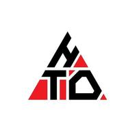 création de logo de lettre hto triangle avec forme de triangle. monogramme de conception de logo triangle hto. modèle de logo vectoriel triangle hto avec couleur rouge. hto logo triangulaire logo simple, élégant et luxueux.