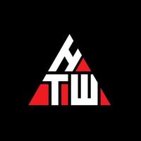 création de logo de lettre triangle htw avec forme de triangle. monogramme de conception de logo triangle htw. modèle de logo vectoriel triangle htw avec couleur rouge. logo triangulaire htw logo simple, élégant et luxueux.