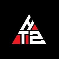 création de logo de lettre triangle htz avec forme de triangle. monogramme de conception de logo triangle htz. modèle de logo vectoriel triangle htz avec couleur rouge. logo triangulaire htz logo simple, élégant et luxueux.