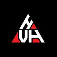 création de logo de lettre triangle hvh avec forme de triangle. monogramme de conception de logo triangle hvh. modèle de logo vectoriel triangle hvh avec couleur rouge. logo triangulaire hvh logo simple, élégant et luxueux.