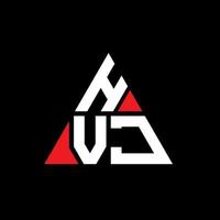 création de logo de lettre triangle hvj avec forme de triangle. monogramme de conception de logo triangle hvj. modèle de logo vectoriel triangle hvj avec couleur rouge. logo triangulaire hvj logo simple, élégant et luxueux.