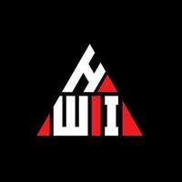 création de logo de lettre triangle hwi avec forme de triangle. monogramme de conception de logo triangle hwi. modèle de logo vectoriel triangle hwi avec couleur rouge. logo triangulaire hwi logo simple, élégant et luxueux.