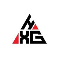 création de logo de lettre triangle hxg avec forme de triangle. monogramme de conception de logo triangle hxg. modèle de logo vectoriel triangle hxg avec couleur rouge. logo triangulaire hxg logo simple, élégant et luxueux.