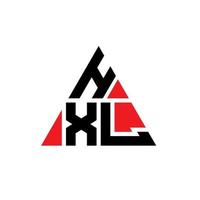 création de logo de lettre triangle hxl avec forme de triangle. monogramme de conception de logo triangle hxl. modèle de logo vectoriel triangle hxl avec couleur rouge. hxl logo triangulaire logo simple, élégant et luxueux.