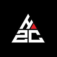 création de logo de lettre triangle hzc avec forme de triangle. monogramme de conception de logo triangle hzc. modèle de logo vectoriel triangle hzc avec couleur rouge. logo triangulaire hzc logo simple, élégant et luxueux.