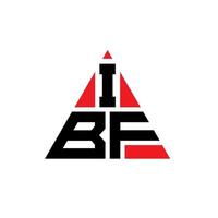 création de logo de lettre triangle ibf avec forme de triangle. monogramme de conception de logo triangle ibf. modèle de logo vectoriel triangle ibf avec couleur rouge. logo triangulaire ibf logo simple, élégant et luxueux.