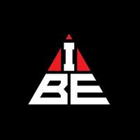 création de logo de lettre triangle ibe avec forme de triangle. monogramme de conception de logo triangle ibe. modèle de logo vectoriel triangle ibe avec couleur rouge. logo triangulaire ibe logo simple, élégant et luxueux.