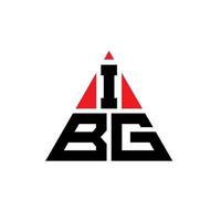 création de logo de lettre triangle ibg avec forme de triangle. monogramme de conception de logo triangle ibg. modèle de logo vectoriel triangle ibg avec couleur rouge. logo triangulaire ibg logo simple, élégant et luxueux.