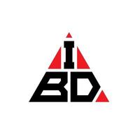 création de logo de lettre triangle ibd avec forme de triangle. monogramme de conception de logo triangle ibd. modèle de logo vectoriel triangle ibd avec couleur rouge. logo triangulaire ibd logo simple, élégant et luxueux.