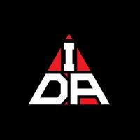 création de logo de lettre triangle ida avec forme de triangle. monogramme de conception de logo triangle ida. modèle de logo vectoriel triangle ida avec couleur rouge. logo triangulaire ida logo simple, élégant et luxueux.