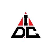 création de logo de lettre triangle idc avec forme de triangle. monogramme de conception de logo triangle idc. modèle de logo vectoriel triangle idc avec couleur rouge. logo triangulaire idc logo simple, élégant et luxueux.