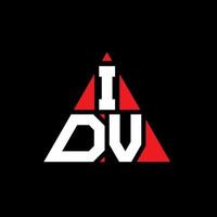création de logo de lettre triangle idv avec forme de triangle. monogramme de conception de logo triangle idv. modèle de logo vectoriel triangle idv avec couleur rouge. logo triangulaire idv logo simple, élégant et luxueux.