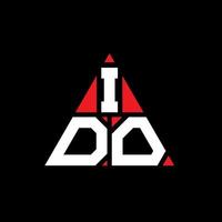 création de logo de lettre triangle ido avec forme de triangle. monogramme de conception de logo triangle ido. modèle de logo vectoriel triangle ido avec couleur rouge. logo triangulaire ido logo simple, élégant et luxueux.