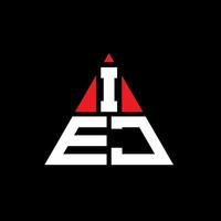 création de logo de lettre triangle iej avec forme de triangle. monogramme de conception de logo triangle iej. modèle de logo vectoriel triangle iej avec couleur rouge. iej logo triangulaire logo simple, élégant et luxueux.