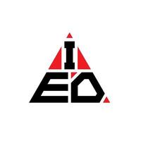 création de logo de lettre triangle ieo avec forme de triangle. monogramme de conception de logo triangle ieo. modèle de logo vectoriel triangle ieo avec couleur rouge. logo triangulaire ieo logo simple, élégant et luxueux.