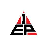 création de logo de lettre triangle iep avec forme de triangle. monogramme de conception de logo triangle iep. modèle de logo vectoriel triangle iep avec couleur rouge. logo triangulaire iep logo simple, élégant et luxueux.