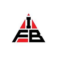 création de logo de lettre triangle ifb avec forme de triangle. monogramme de conception de logo triangle ifb. modèle de logo vectoriel triangle ifb avec couleur rouge. logo triangulaire ifb logo simple, élégant et luxueux.