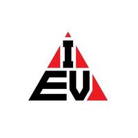 création de logo de lettre triangle iev avec forme de triangle. monogramme de conception de logo triangle iev. modèle de logo vectoriel triangle iev avec couleur rouge. logo triangulaire iev logo simple, élégant et luxueux.