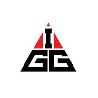 création de logo de lettre triangle igg avec forme de triangle. monogramme de conception de logo triangle igg. modèle de logo vectoriel triangle igg avec couleur rouge. logo triangulaire igg logo simple, élégant et luxueux.