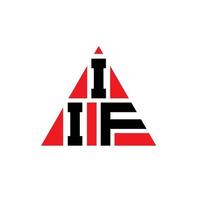 création de logo de lettre triangle iif avec forme de triangle. monogramme de conception de logo triangle iif. modèle de logo vectoriel triangle iif avec couleur rouge. iif logo triangulaire logo simple, élégant et luxueux.