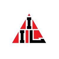 création de logo de lettre triangle iil avec forme de triangle. monogramme de conception de logo triangle iil. modèle de logo vectoriel triangle iil avec couleur rouge. iil logo triangulaire logo simple, élégant et luxueux.