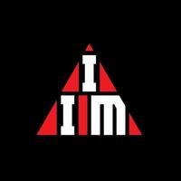création de logo de lettre triangle iim avec forme de triangle. monogramme de conception de logo iim triangle. modèle de logo vectoriel triangle iim avec couleur rouge. iim logo triangulaire logo simple, élégant et luxueux.