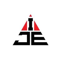 création de logo de lettre triangle ije avec forme de triangle. monogramme de conception de logo triangle ije. modèle de logo vectoriel triangle ije avec couleur rouge. logo triangulaire ije logo simple, élégant et luxueux.